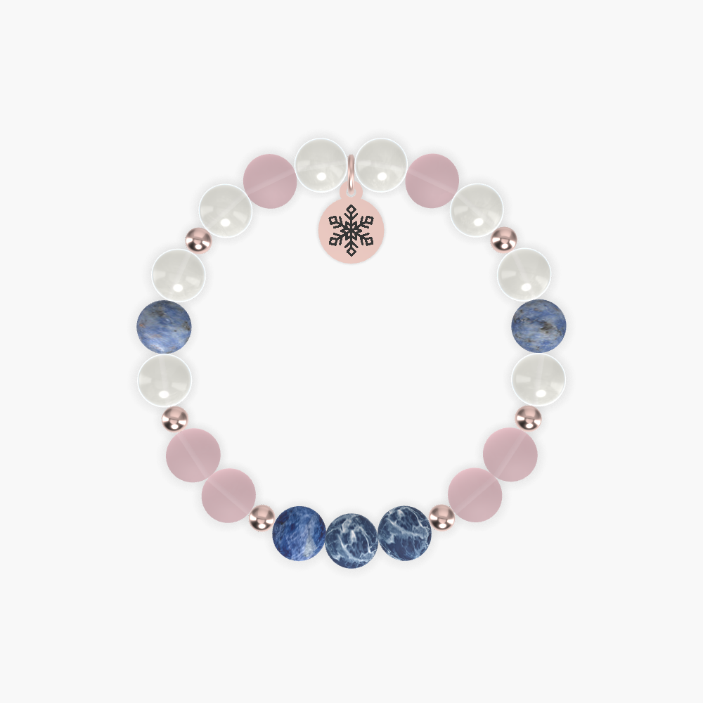 Moonstone, Rose Quartz and Sodalite Bracelet