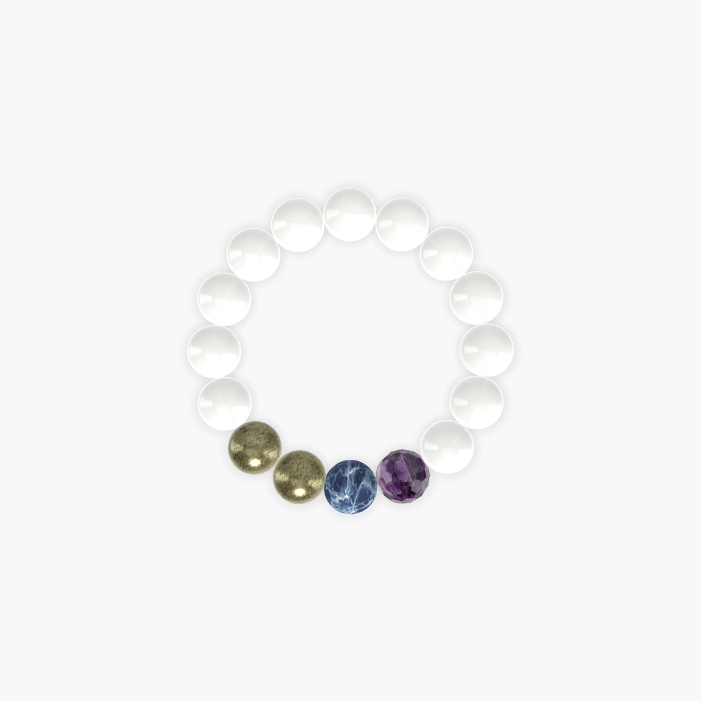 White Jade, Pyrite, Sodalite and more Gemstone Bracelet