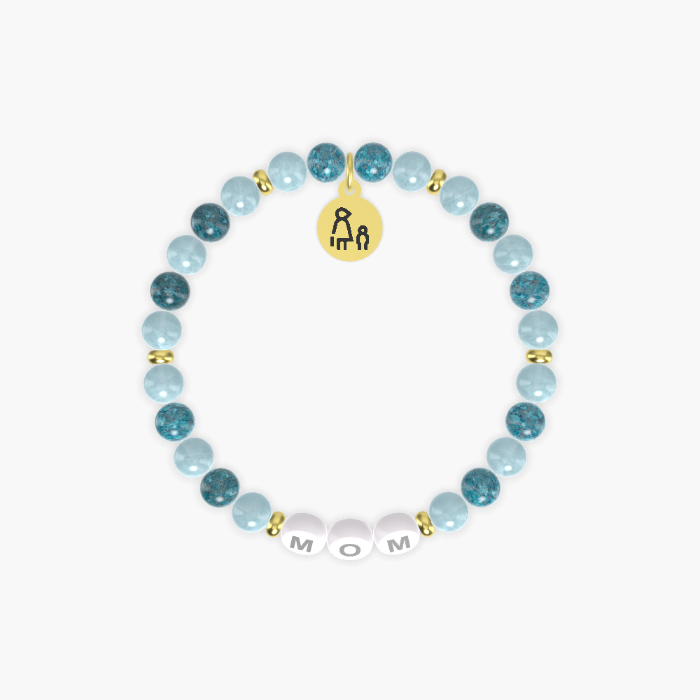 Aquamarine and Apatite Bracelet