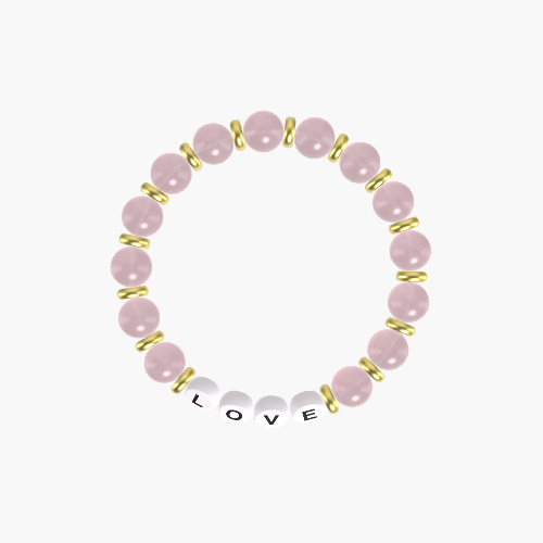 Rose Quartz Gemstone Bead Bracelet