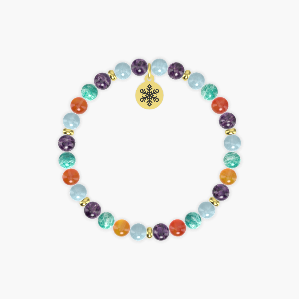 Amethyst, Aquamarine, Carnelian and more Gemstone Bracelet