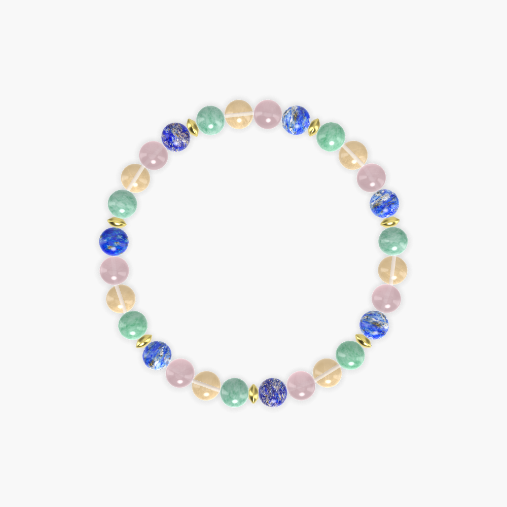 Lapis Lazuli, Rose Quartz, Citrine and more Gemstone Bracelet