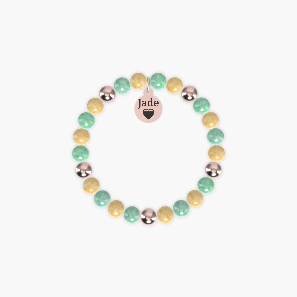 Yellow Jade and Green Jade Bracelet