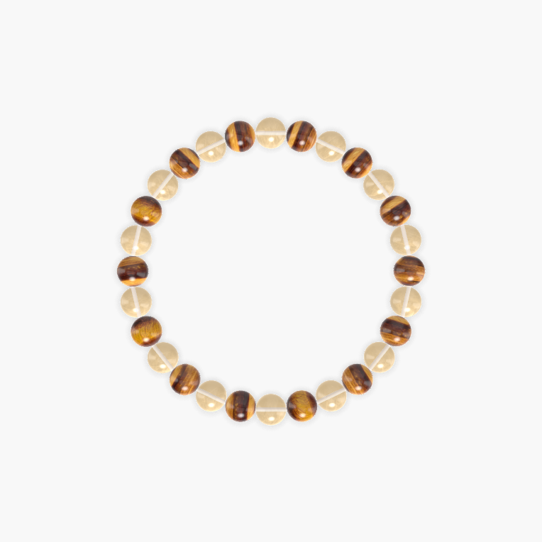 Citrine and Tiger Eye Bracelet