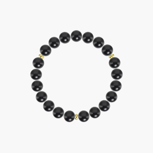 Black Obsidian Gemstone Bead Bracelet