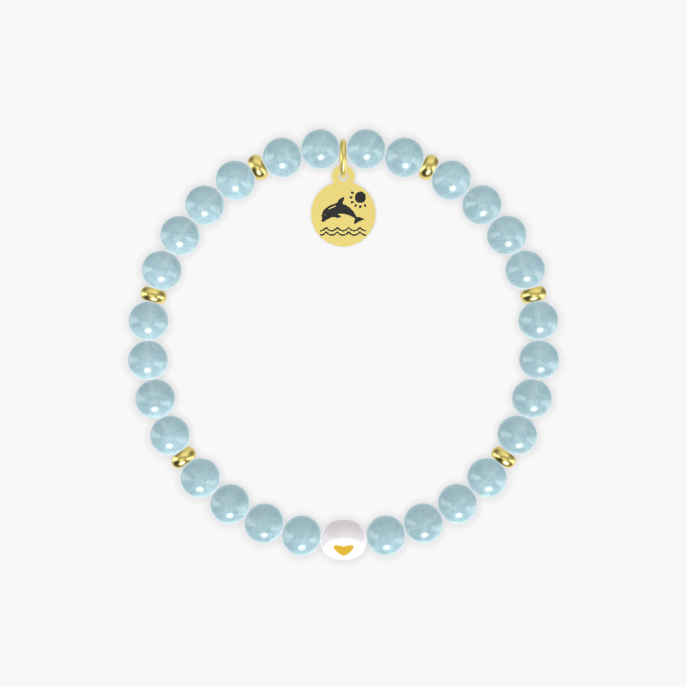 Celebrating World Dolphin Day - Aquamarine Bracelet